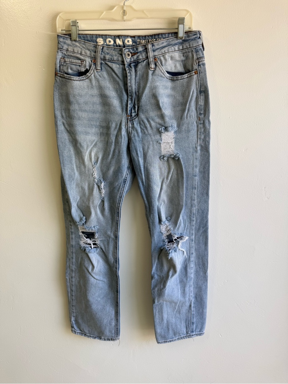 Song Distressed Straight Leg Casual Jeans size 9